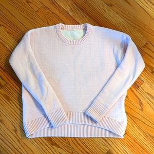Lululemon Yogi Crew Sweater Hearts in Parfait Pink / White